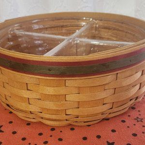 2000 Century Celebration Round Longaberger Basket with Divided Protector